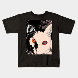 gato blanco Kids T-Shirt